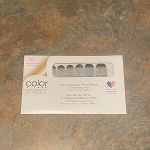 Color Street Glittery Silver Nail Strips NWT